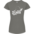Fishing the Master Baiter Funny Fisherman Womens Petite Cut T-Shirt Charcoal