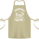 Fishing the Way to My Heart Funny Fisherman Cotton Apron 100% Organic Khaki