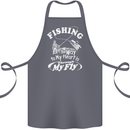 Fishing the Way to My Heart Funny Fisherman Cotton Apron 100% Organic Steel