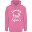 Fishing the Way to My Heart Funny Fisherman Mens 80% Cotton Hoodie Azelea