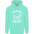 Fishing the Way to My Heart Funny Fisherman Mens 80% Cotton Hoodie Peppermint