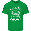 Fishing the Way to My Heart Funny Fisherman Mens Cotton T-Shirt Tee Top Irish Green