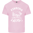 Fishing the Way to My Heart Funny Fisherman Mens Cotton T-Shirt Tee Top Light Pink