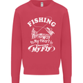 Fishing the Way to My Heart Funny Fisherman Mens Sweatshirt Jumper Heliconia