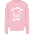 Fishing the Way to My Heart Funny Fisherman Mens Sweatshirt Jumper Light Pink