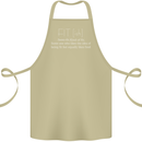 Fit ish Funny Gym Training Top Overweight Cotton Apron 100% Organic Khaki