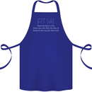 Fit ish Funny Gym Training Top Overweight Cotton Apron 100% Organic Royal Blue