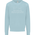 Fit ish Funny Gym Training Top Overweight Kids Sweatshirt Jumper Light Blue