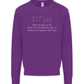 Fit ish Funny Gym Training Top Overweight Kids Sweatshirt Jumper Purple