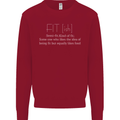 Fit ish Funny Gym Training Top Overweight Kids Sweatshirt Jumper Red