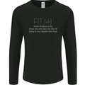 Fit ish Funny Gym Training Top Overweight Mens Long Sleeve T-Shirt Black