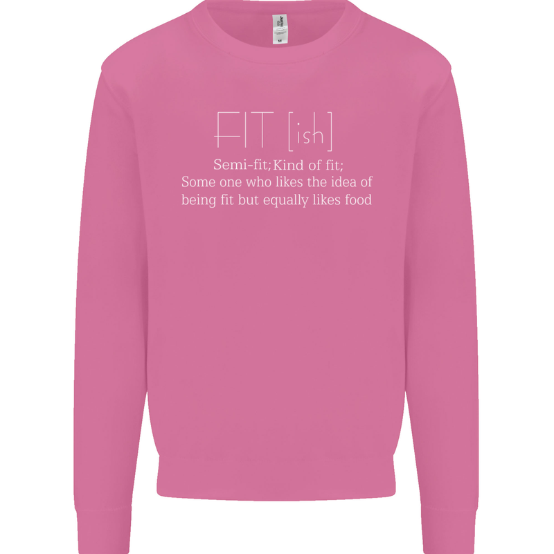 Fit ish Funny Gym Training Top Overweight Mens Sweatshirt Jumper Azalea