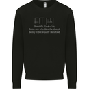 Fit ish Funny Gym Training Top Overweight Mens Sweatshirt Jumper Black
