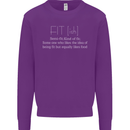 Fit ish Funny Gym Training Top Overweight Mens Sweatshirt Jumper Purple