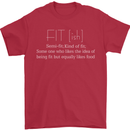 Fit ish Funny Gym Training Top Overweight Mens T-Shirt Cotton Gildan Red