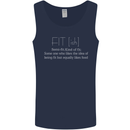 Fit ish Funny Gym Training Top Overweight Mens Vest Tank Top Navy Blue