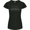 Fit ish Funny Gym Training Top Overweight Womens Petite Cut T-Shirt Black