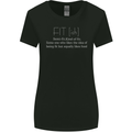 Fit ish Funny Gym Training Top Overweight Womens Wider Cut T-Shirt Black
