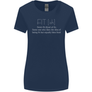 Fit ish Funny Gym Training Top Overweight Womens Wider Cut T-Shirt Navy Blue
