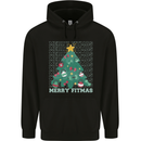 Fitness Merry Fitmas Christmas Tree Gym Childrens Kids Hoodie Black