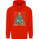 Fitness Merry Fitmas Christmas Tree Gym Childrens Kids Hoodie Bright Red