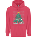 Fitness Merry Fitmas Christmas Tree Gym Childrens Kids Hoodie Heliconia