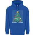 Fitness Merry Fitmas Christmas Tree Gym Childrens Kids Hoodie Royal Blue