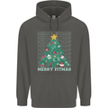 Fitness Merry Fitmas Christmas Tree Gym Childrens Kids Hoodie Storm Grey