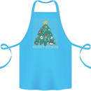 Fitness Merry Fitmas Christmas Tree Gym Cotton Apron 100% Organic Turquoise