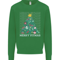 Fitness Merry Fitmas Christmas Tree Gym Kids Sweatshirt Jumper Irish Green