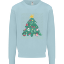 Fitness Merry Fitmas Christmas Tree Gym Kids Sweatshirt Jumper Light Blue