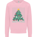 Fitness Merry Fitmas Christmas Tree Gym Kids Sweatshirt Jumper Light Pink
