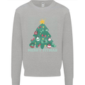 Fitness Merry Fitmas Christmas Tree Gym Kids Sweatshirt Jumper Sports Grey