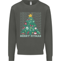 Fitness Merry Fitmas Christmas Tree Gym Kids Sweatshirt Jumper Storm Grey