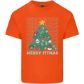 Fitness Merry Fitmas Christmas Tree Gym Kids T-Shirt Childrens Orange