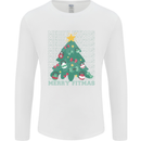 Fitness Merry Fitmas Christmas Tree Gym Mens Long Sleeve T-Shirt White