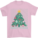 Fitness Merry Fitmas Christmas Tree Gym Mens T-Shirt Cotton Gildan Light Pink