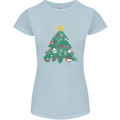 Fitness Merry Fitmas Christmas Tree Gym Womens Petite Cut T-Shirt Light Blue
