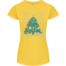 Fitness Merry Fitmas Christmas Tree Gym Womens Petite Cut T-Shirt Yellow