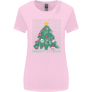 Fitness Merry Fitmas Christmas Tree Gym Womens Wider Cut T-Shirt Light Pink