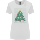 Fitness Merry Fitmas Christmas Tree Gym Womens Wider Cut T-Shirt White
