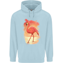 Flamingo Painting Childrens Kids Hoodie Light Blue