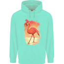 Flamingo Painting Childrens Kids Hoodie Peppermint