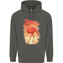 Flamingo Painting Childrens Kids Hoodie Storm Grey