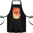 Flamingo Painting Cotton Apron 100% Organic Black