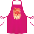 Flamingo Painting Cotton Apron 100% Organic Pink