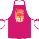 Flamingo Painting Cotton Apron 100% Organic Pink