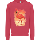 Flamingo Painting Kids Sweatshirt Jumper Heliconia