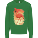 Flamingo Painting Kids Sweatshirt Jumper Irish Green