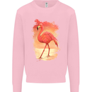 Flamingo Painting Kids Sweatshirt Jumper Light Pink